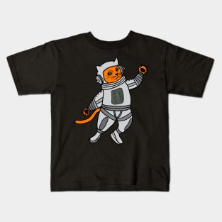 Cat in Space Astronaut Cats Kids T-Shirt